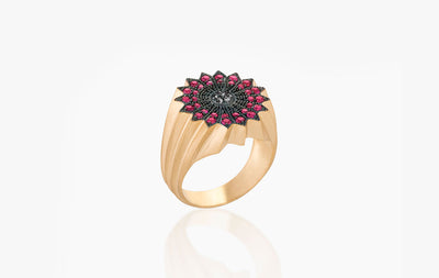 POWER OF LIGHT LOTUS FULL DIAMOND PINKY