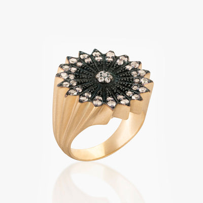 POWER OF LIGHT LOTUS FULL DIAMOND RING