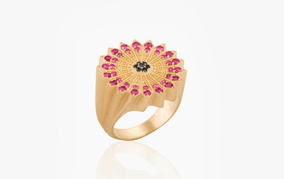 POWER OF LIGHT LOTUS FULL DIAMOND RING