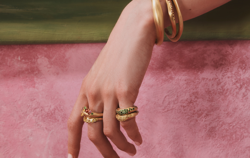 WAVE OF JOY STRIPE THICK RING