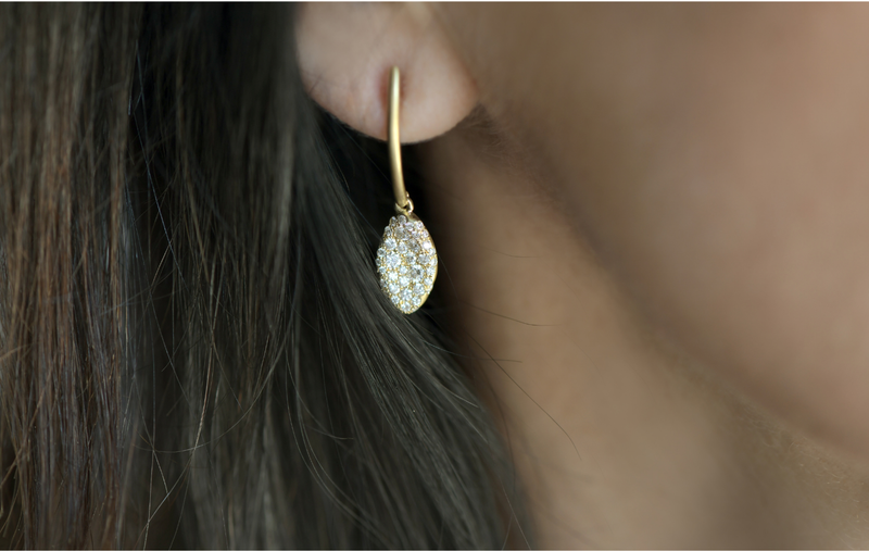 BABY MALAK ORIGINAL DROP ICE SMALL MARQUISE EARRINGS by Nada Ghazal - Earrings