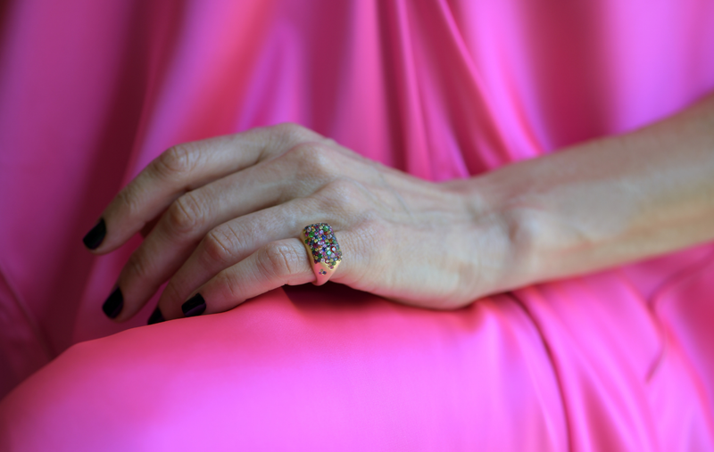 BABY MALAK ORIGINAL BONBON RECTANGLE RING by Nada Ghazal - Rings