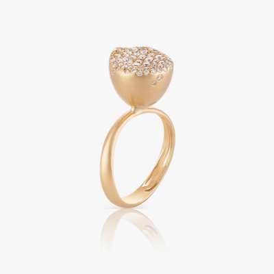 BABY MALAK FLOURISH CHAMPAGNE SMALL ROUND RING