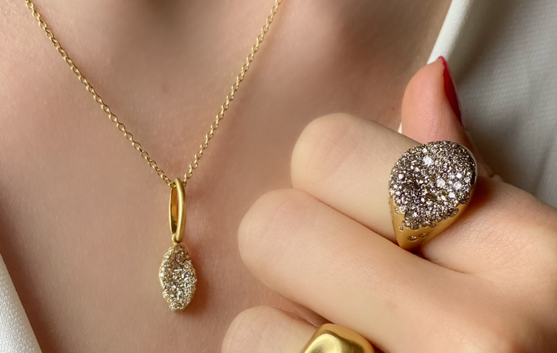BABY MALAK ORIGINAL DROP ICE SMALL MARQUISE NECKLACE by Nada Ghazal - Necklaces
