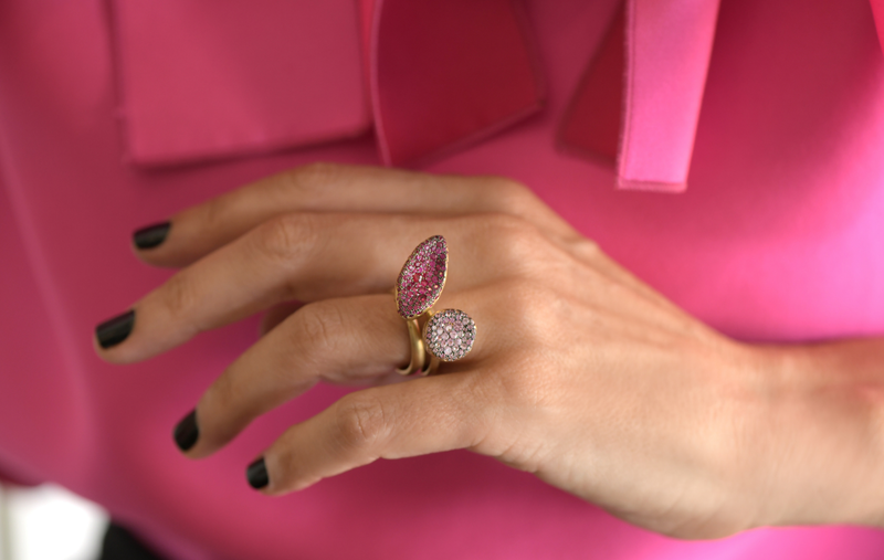 BABY MALAK FLOURISH BONBON SMALL ROUND RING by Nada Ghazal - Rings