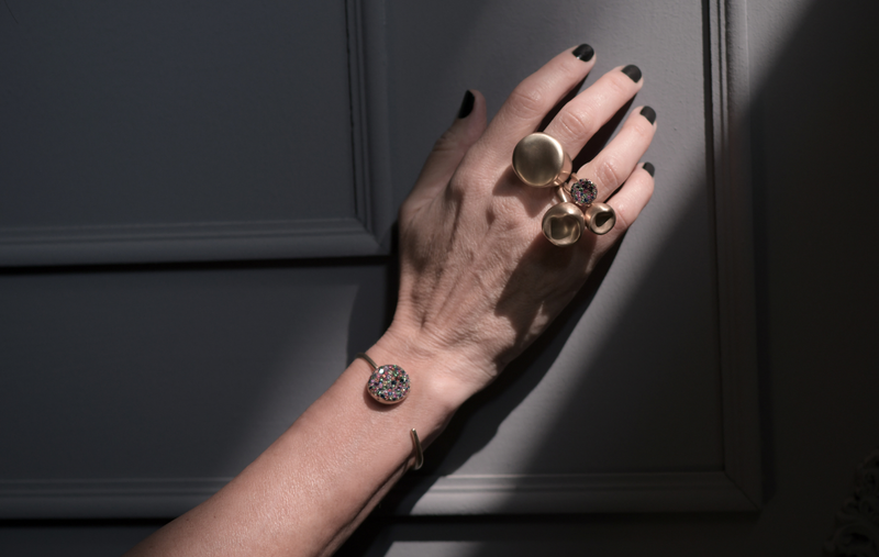 BABY MALAK ORIGINAL ROUND BONBON CUFF by Nada Ghazal - Cuffs