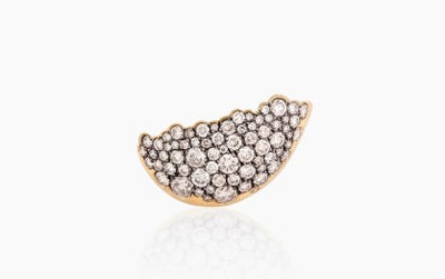FUSE DROP SINGLE EARLOBE CHAMPAGNE by Nada Ghazal - Earrings