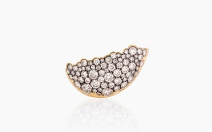 FUSE DROP SINGLE EARLOBE CHAMPAGNE by Nada Ghazal - Earrings
