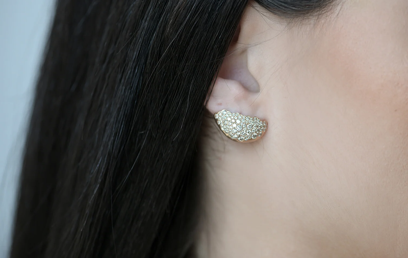 FUSE DROP SINGLE EARLOBE WHITE by Nada Ghazal - Earrings