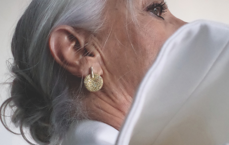MALAK ICY ROUND EARRINGS by Nada Ghazal - Earrings