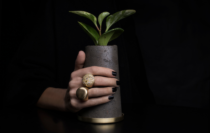 MALAK ICY ROUND RING by Nada Ghazal - Rings