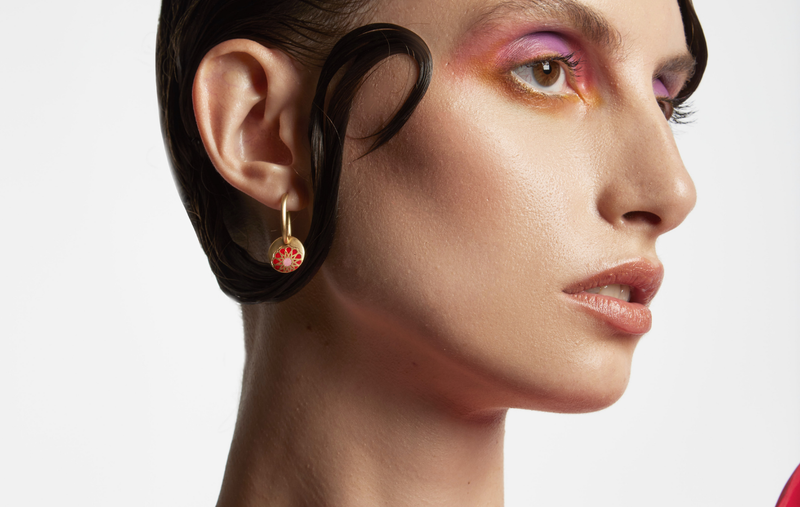 MY MUSE GLORY ENAMEL MINI DROP EARRINGS by Nada Ghazal - Earrings