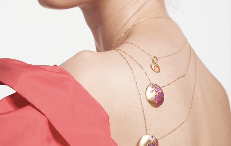 MY MUSE GLORY ENAMEL MINI NECKLACE by Nada Ghazal - Necklaces