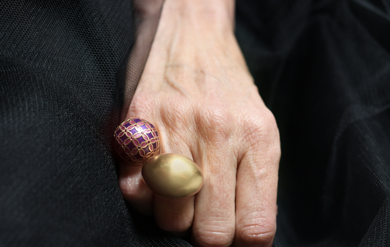 MY MUSE GLORY ENAMEL SMALL RING by Nada Ghazal - Rings