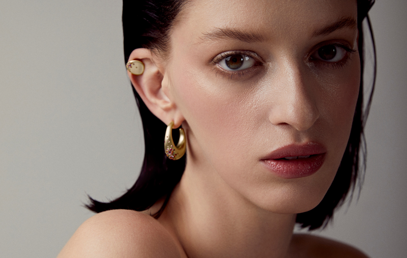 MY MUSE URBAN WINTER THIN EARRINGS by Nada Ghazal - Earrings