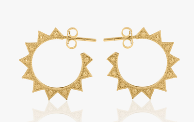 POWER OF LIGHT VENUS STRIPE ROUND EARRINGS