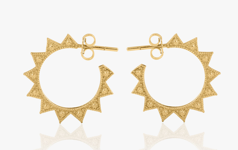 POWER OF LIGHT VENUS STRIPE ROUND EARRINGS