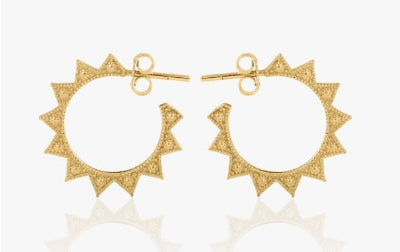 POWER OF LIGHT VENUS STRIPE ROUND EARRINGS