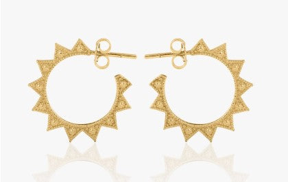 POWER OF LIGHT VENUS STRIPE ROUND EARRINGS