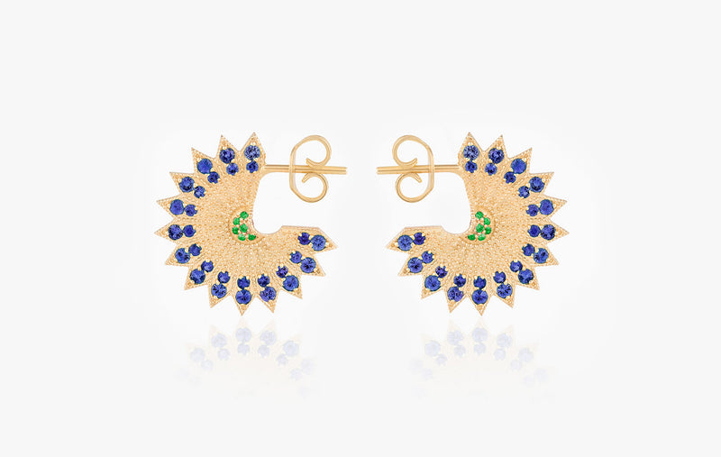 POWER OF LIGHT LOTUS FULL BIG EARRINGS