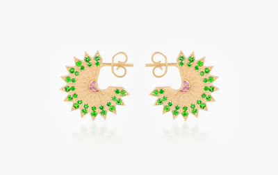 POWER OF LIGHT LOTUS FULL BIG EARRINGS