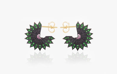 POWER OF LIGHT LOTUS FULL SMALL EARRINGS