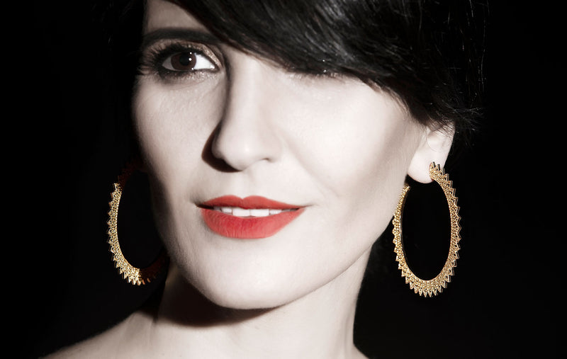 POWER OF LIGHT LOTUS STRIPE PURE EARRINGS