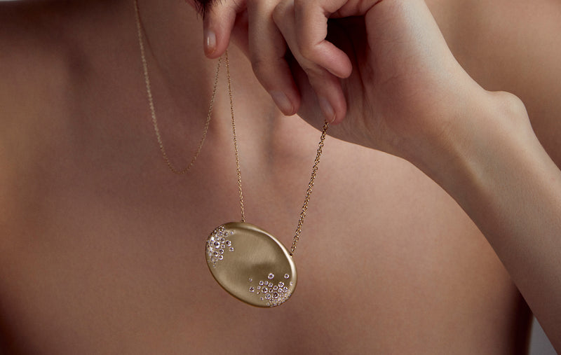 MY MUSE STORM WINTER OVAL BIG NECKLACE